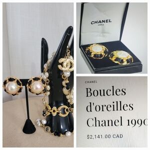 Gold and Pearl Statement Earrings